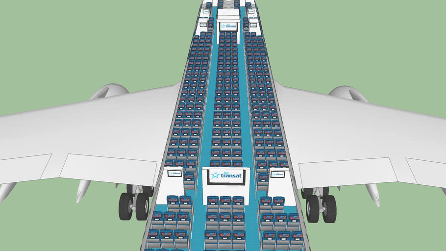 Air Transat Airbus A330300 Cabin Interior 3D Warehouse
