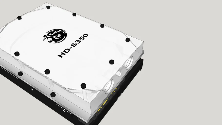 Bitspower - HD-S350 Acrylic Top With Clear Panel | 3D Warehouse
