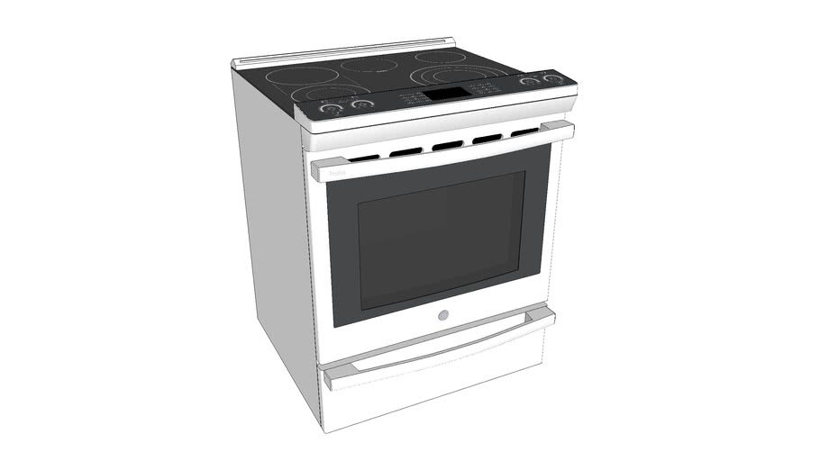 GE Profile 30' Smart SlideIn Electric Convection Fingerprint Resistant Range with No Preheat