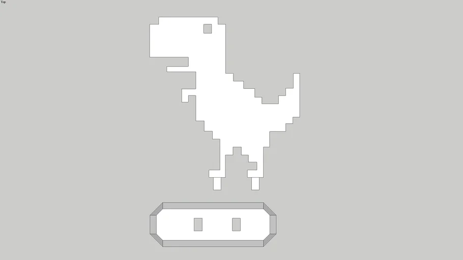 Pixilart - Chrome Dino by HaydenD2143