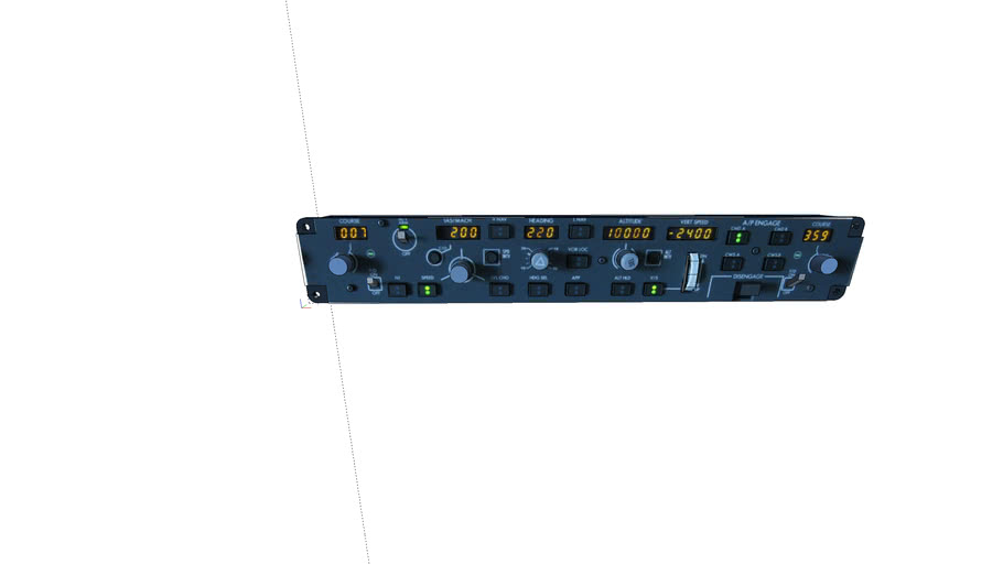 BOEING 737 MODE CONTROL PANEL (MCP) 3D Warehouse