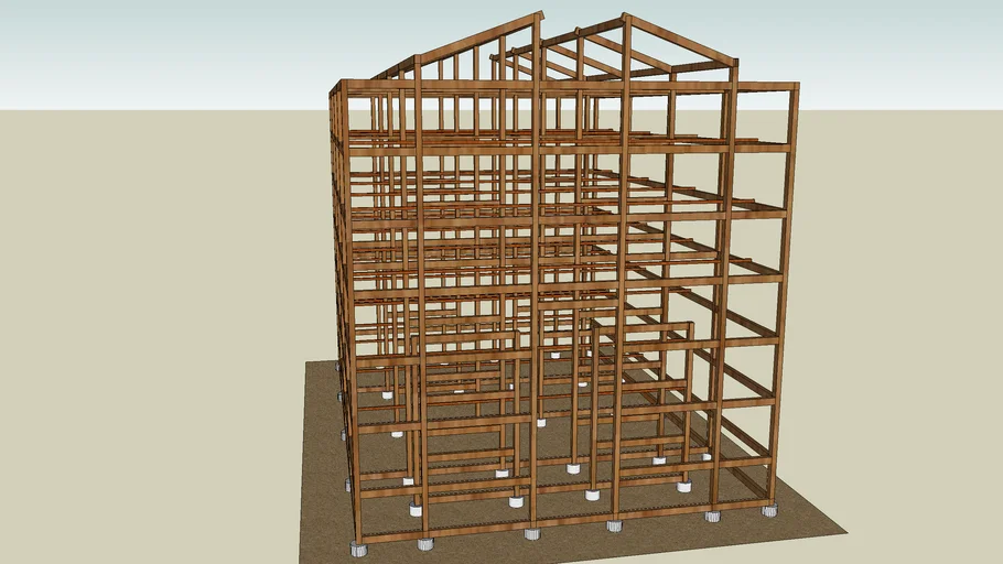 Rak Kayu Kumbung Jamur 3d Warehouse