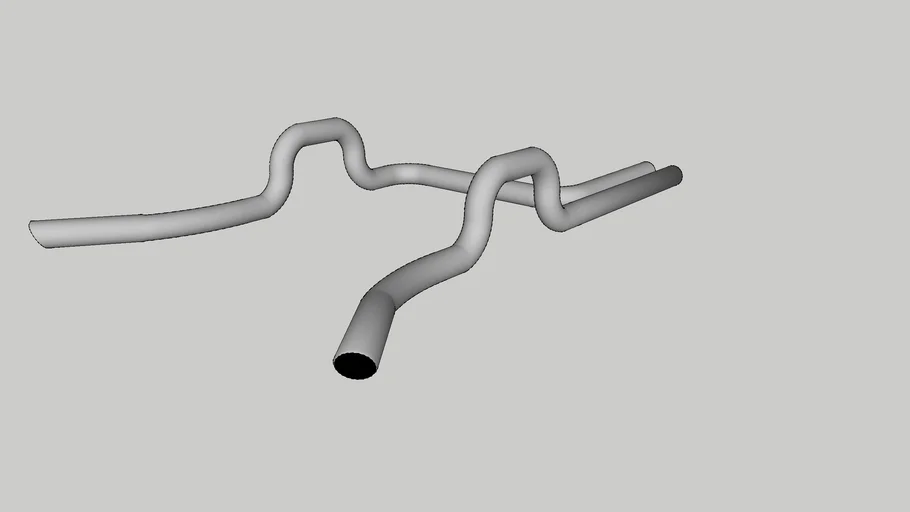 y pipe exhaust dual 3D Warehouse