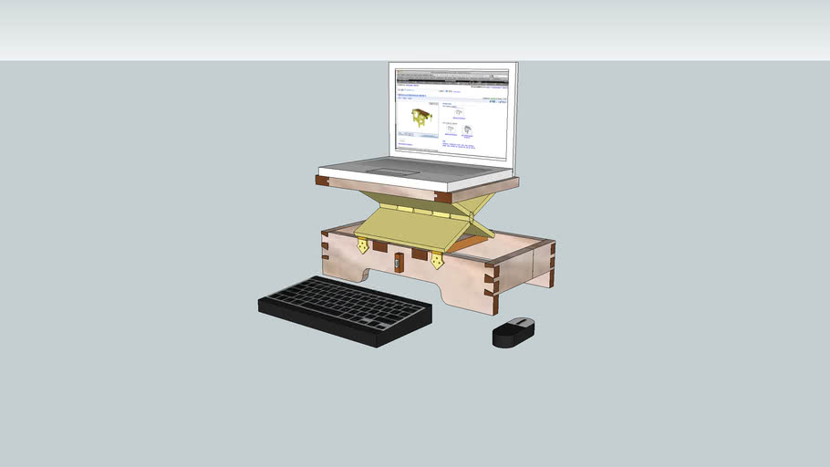 Laptop support using Roubo hinge design