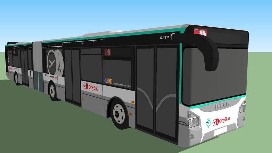 Urbanway 18 Livrée RATP/STIF (Orlybus) | 3D Warehouse