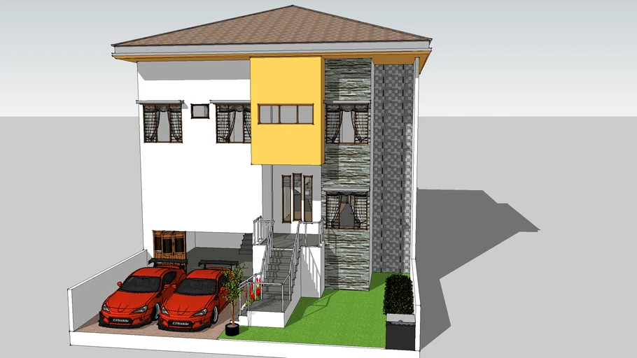 Rumah 12X25 m2 | 3D Warehouse