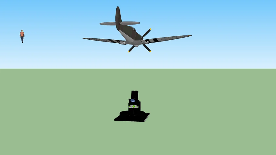 Gun Turret Shooting Spitfire 