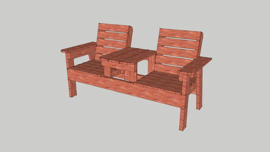 DIY Double Chair Bench Plans