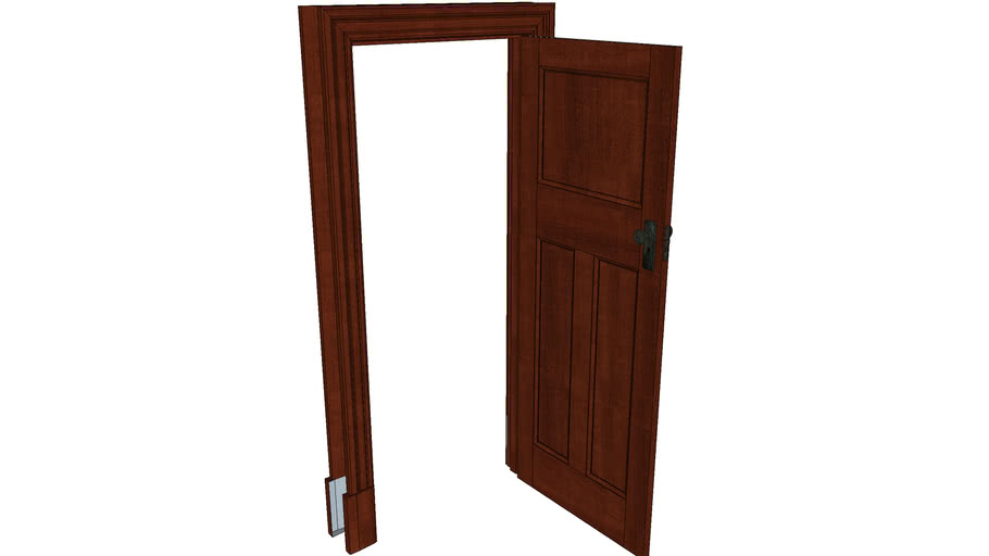 LEFT opening door and frame federation / edwardian style 1900 1915