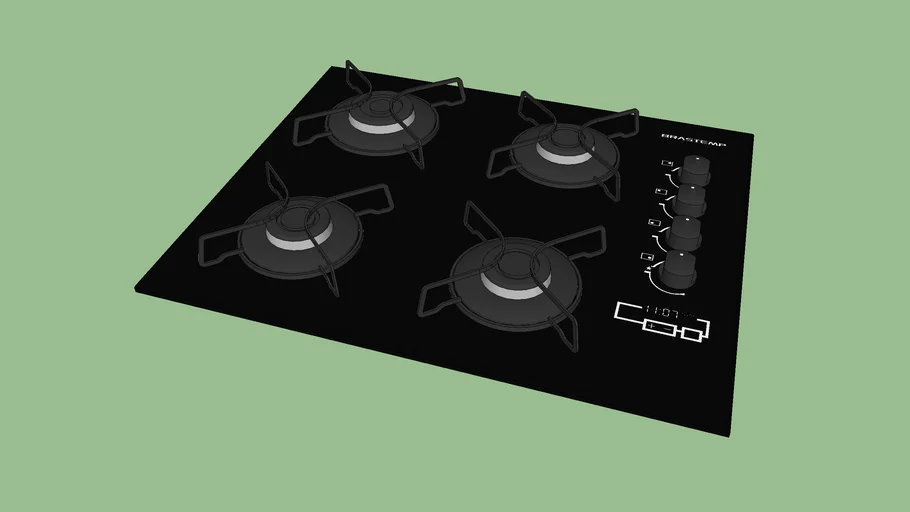 4163_Cooktop Brastemp 4 Bocas 3D Warehouse