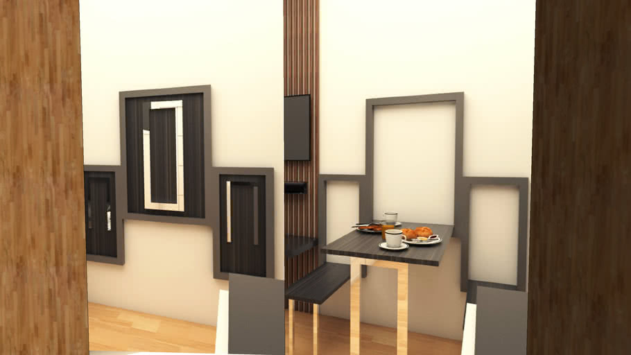PULL OUT DINING TABLE AND CHAIR 3D Warehouse