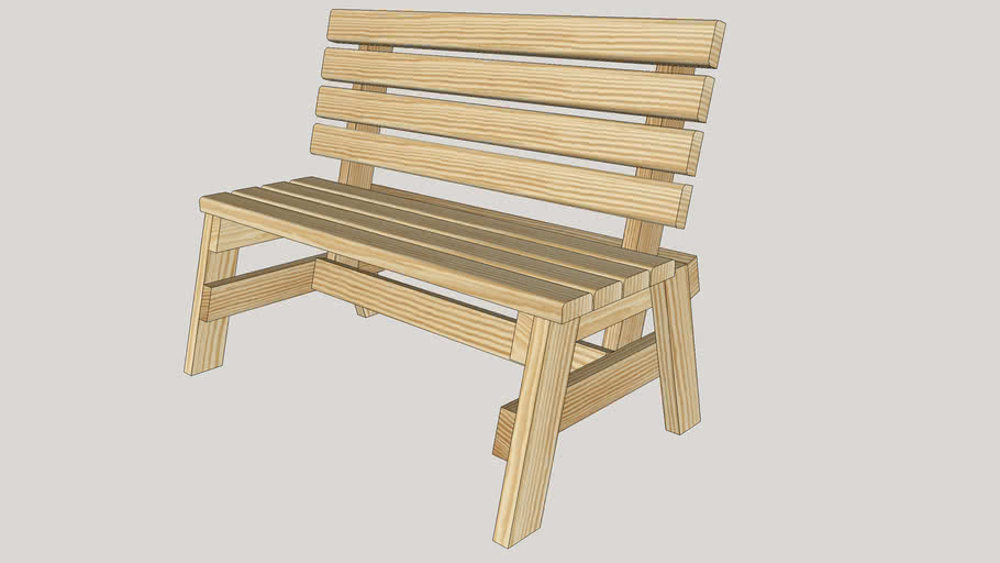 Outdoor 2x4 Bench | 3D Warehouse