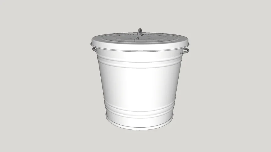 Trash can ( IKEA Knodd 16l white ) 3D Warehouse