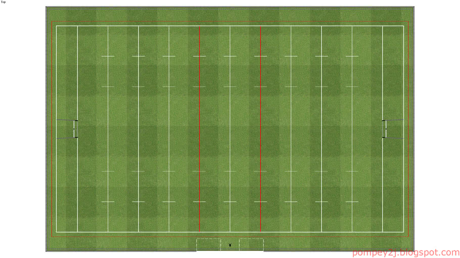 Rugby League pitch 3D Warehouse