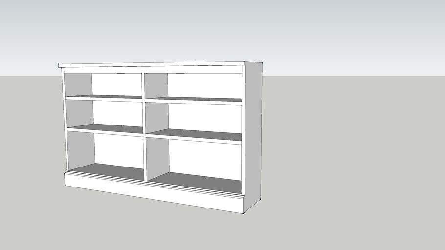 Simple Bookshelf Bookcase 48x30x9.5 | 3D Warehouse