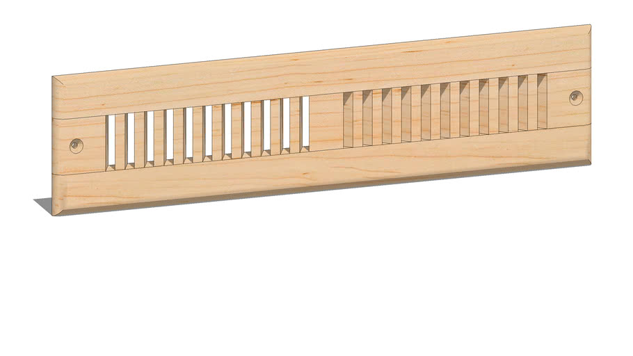 019920141 Large Self Rimming Toe Kick Vent ( 15.75' x .75' x 3.75