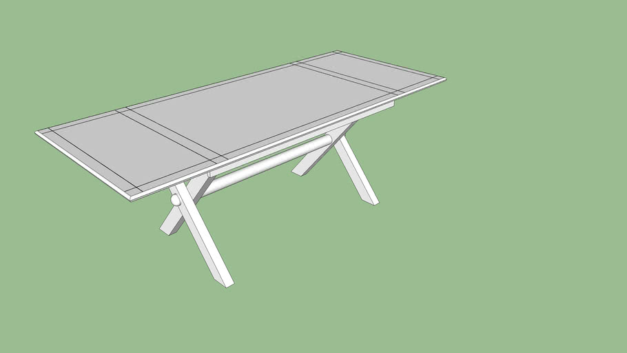 Cross-leg Dining Table | 3D Warehouse