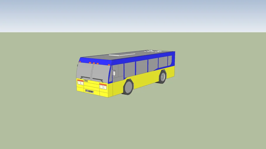 New York Airport Bus 2843 | 3D Warehouse