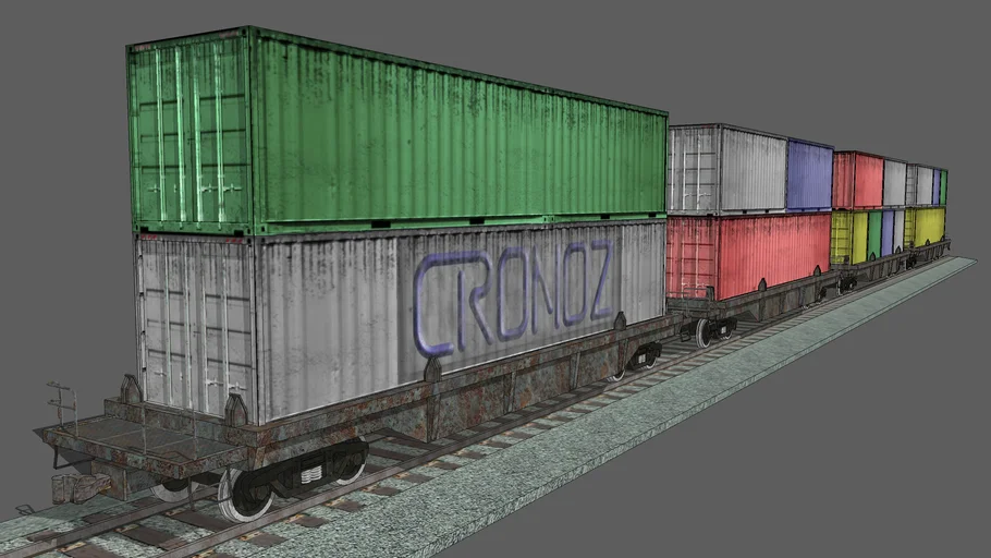 Carro porta containers - - 3D Warehouse