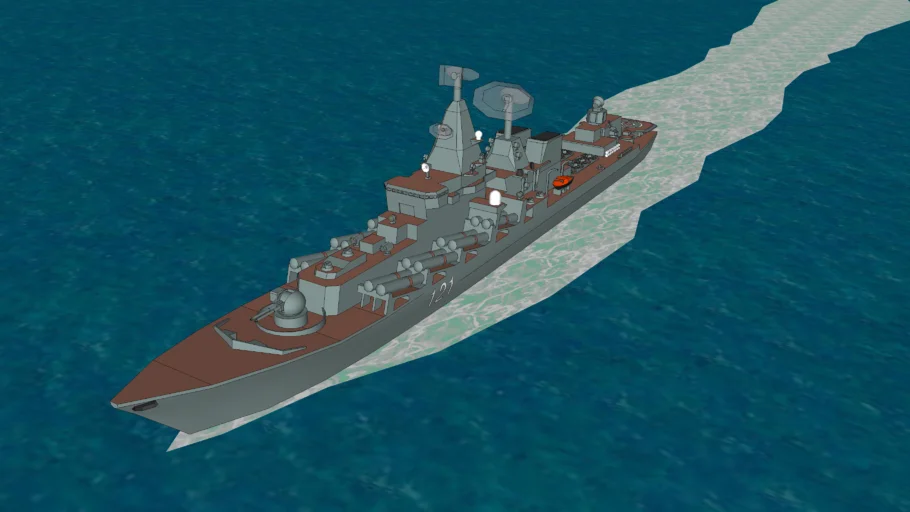 Russian Navy Cruiser, Moskva | 3D Warehouse