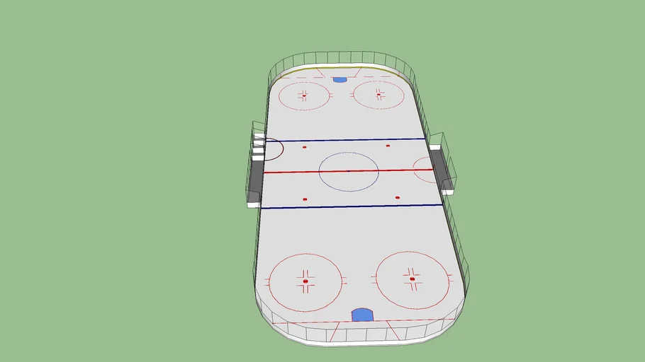 NCAA and High School Hockey RInk 3D Warehouse