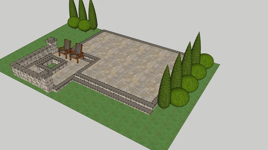 Small Paver Patio Layout 3D Warehouse