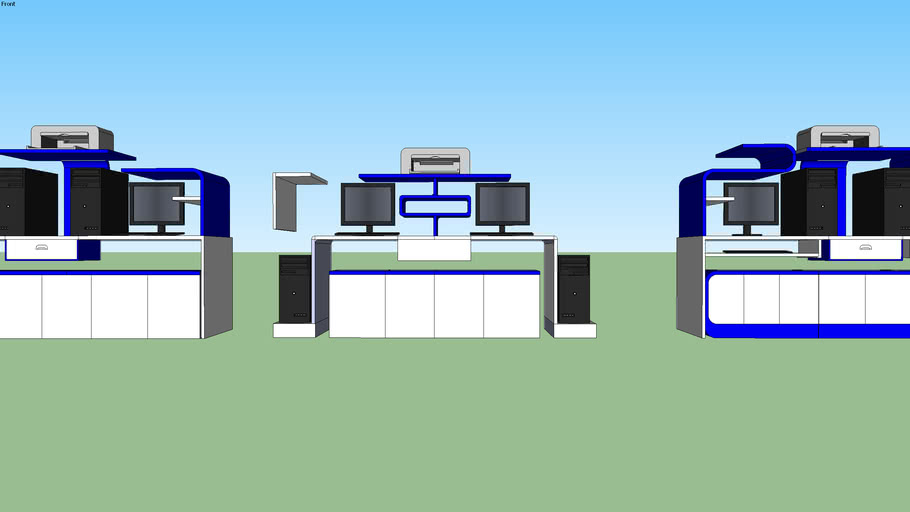 Computer shelf design 3D Warehouse