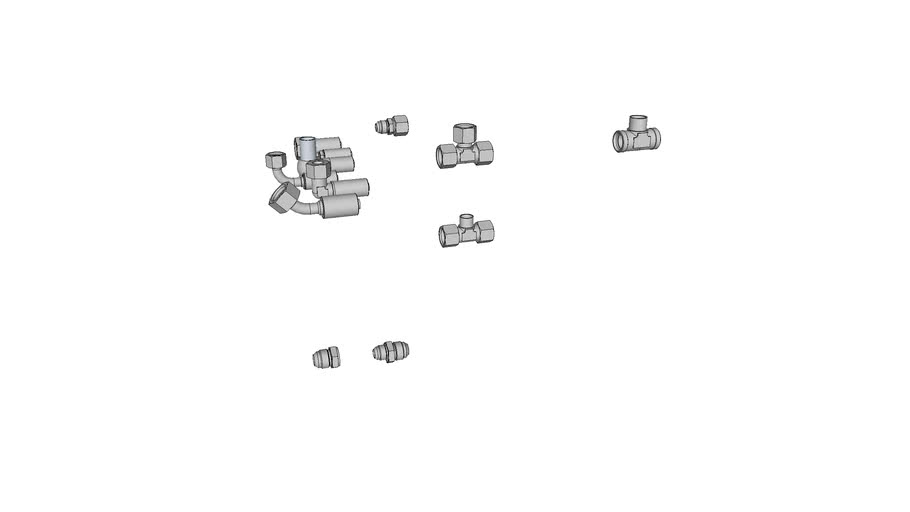 hydraulic hose fitting 3D Warehouse
