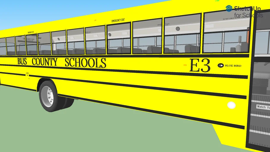 2020 Bluebird Vision Electric Bus E3 3D Warehouse