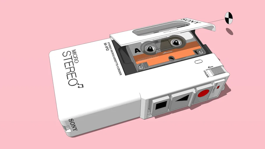 SONY M 1PD Micro cassette tape recorder 1981Japan - Model - 3D 