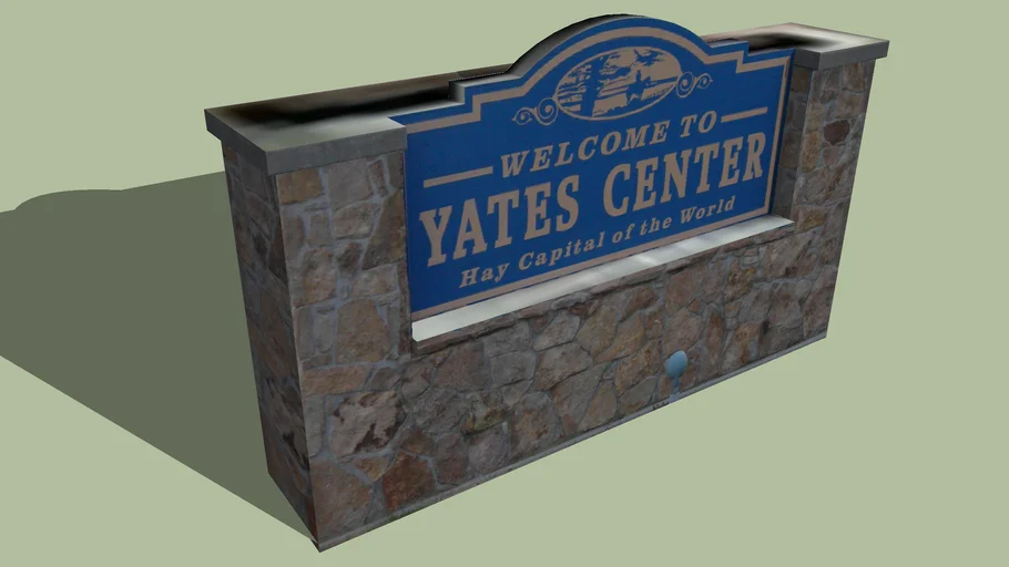 Sign Yates Center, Kansas 3D Warehouse