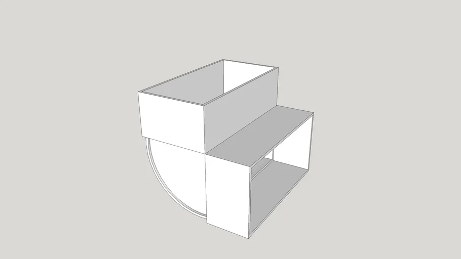 Manrose Rectangular 90 Vertical Bend White | 3D Warehouse