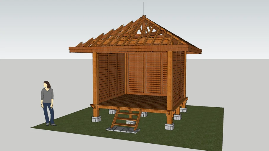 Gazebo Terbuka 2x2 M2 rumahSketch - - 3D Warehouse