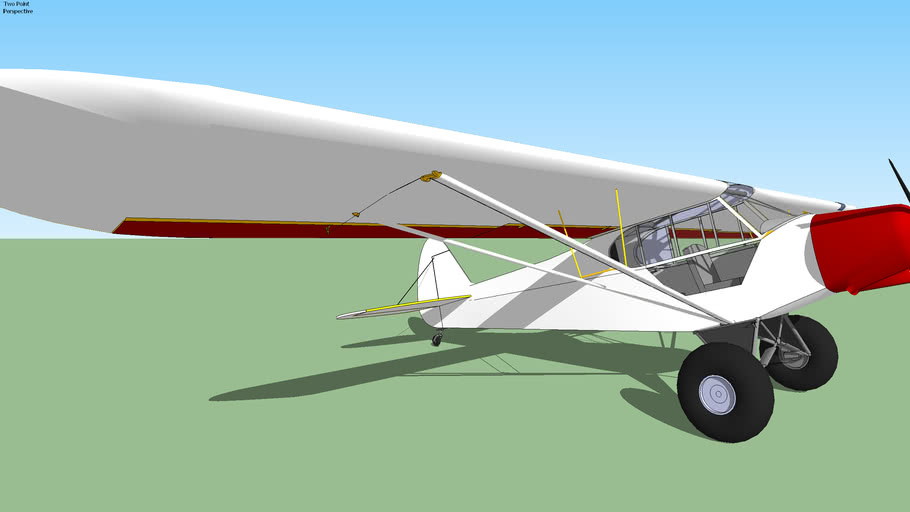 Piper PA-18 Super Cub on Tundra Wheels. | 3D Warehouse