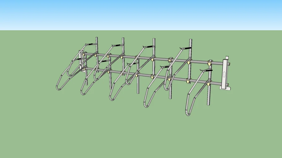 Vertical bike 2024 rack spacing