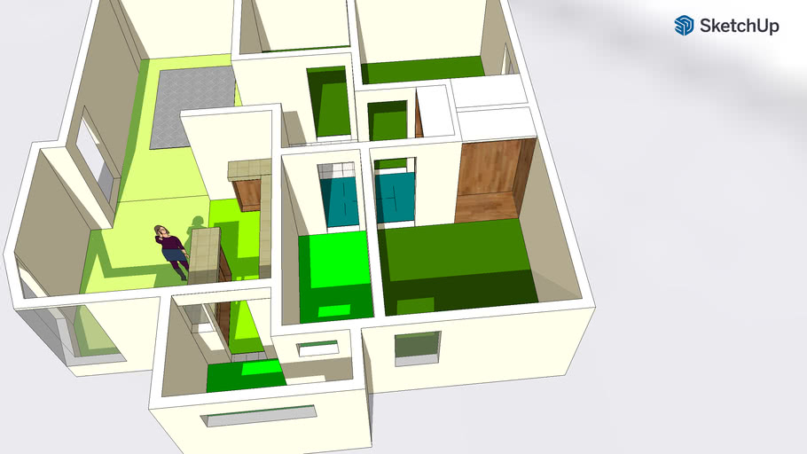 Depto. Sara diagrama de vinculaciones] | 3D Warehouse