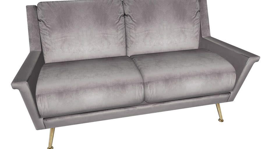 83464 Sofa San Diego 2Seater Grey 145cm 3D Warehouse