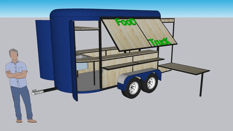 horse trailer food truck v.2 3D Warehouse