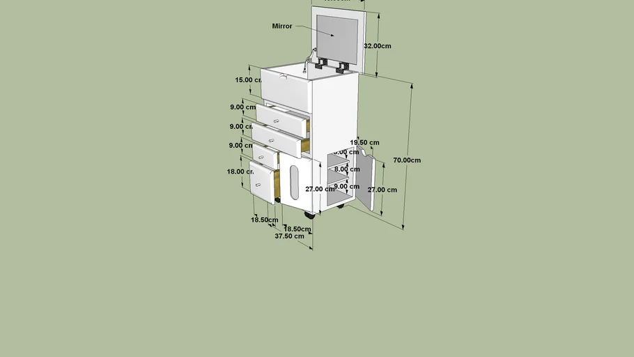 multi drawer unit | 3D Warehouse