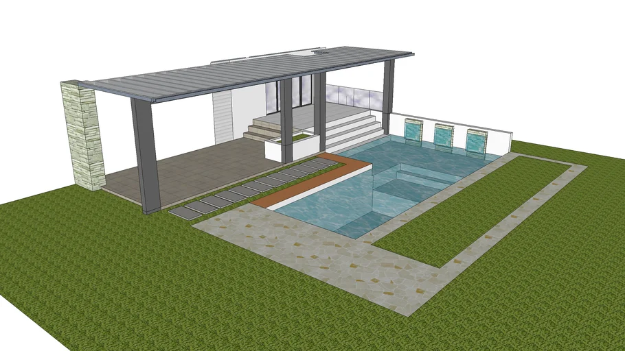 Pool with Terrace | 3D Warehouse