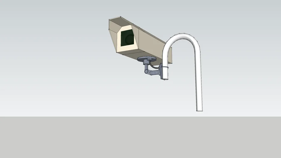 CCTV camera curved mount