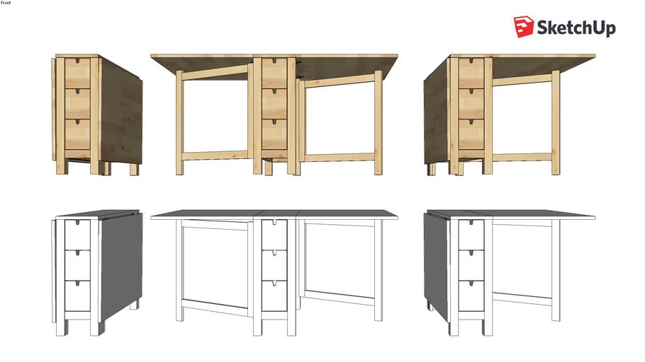 table IKEA NORDEN gateleg v3 | 3D Warehouse
