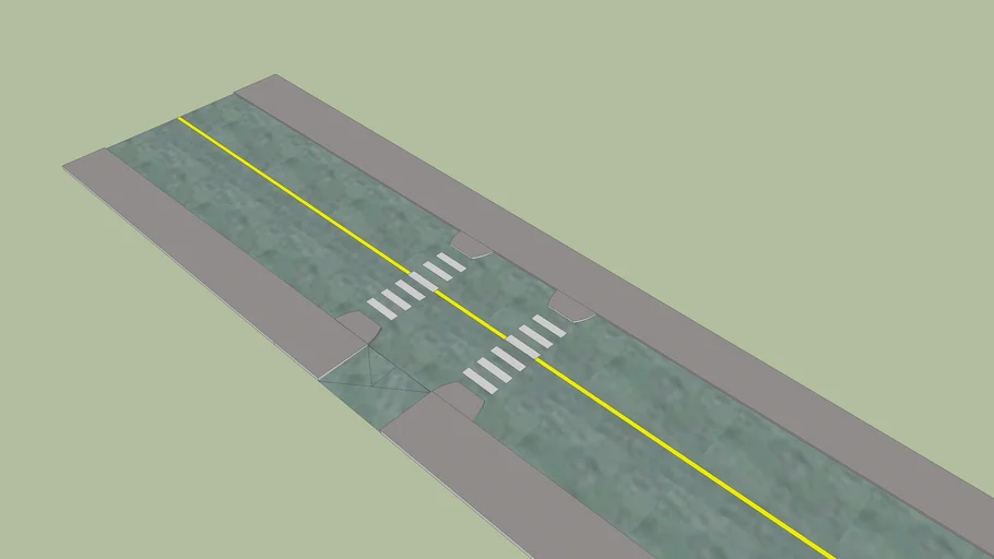 Road Segment with Bump-outs and Crosswalks | 3D Warehouse