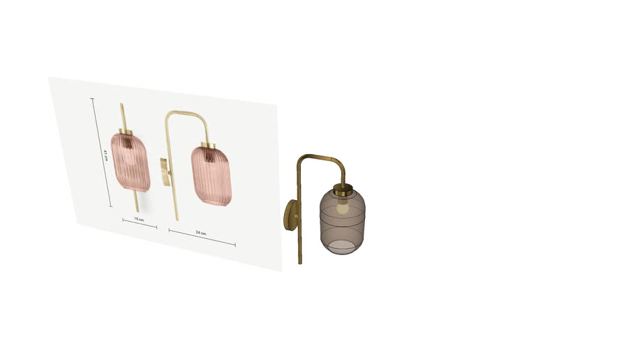 BRIZ Lampara de pared 3D Warehouse