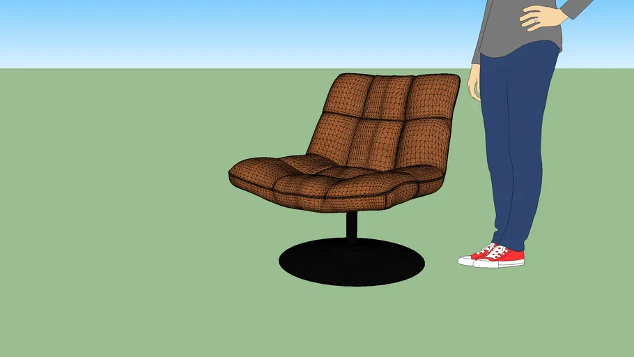 Dutch Bone Bar Lounge Chair Vintage Brown 3D Warehouse