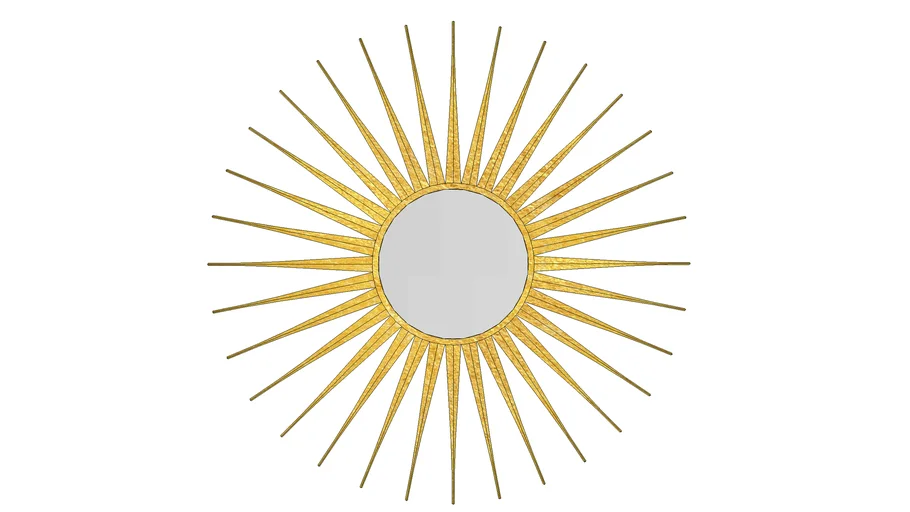 36 Inch MCM Sunburst Mirror