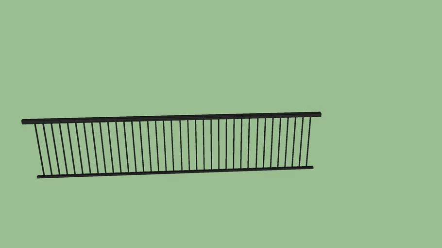 S.T.A.R. prefabricated deck railing. | 3D Warehouse