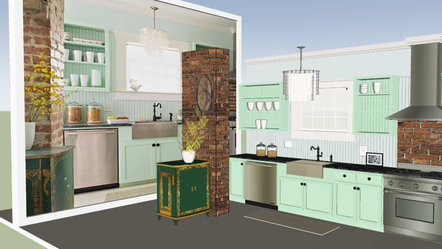 Modern Vintage Kitchen - Cocina Vintage Moderno