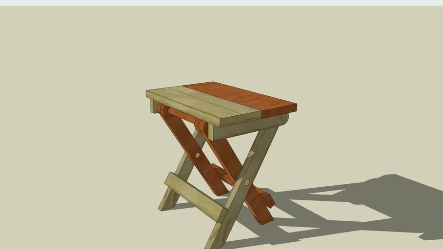 Folding foot stool or small seat | 3D Warehouse