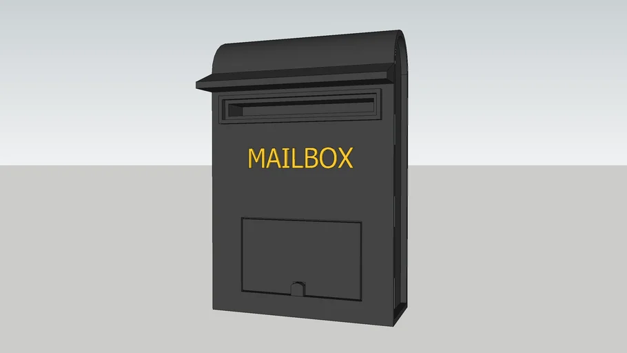 Modern Black Mailbox 3D Warehouse